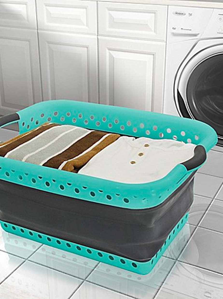 A Collapsible Laundry Basket from Bed, Bath & Beyond