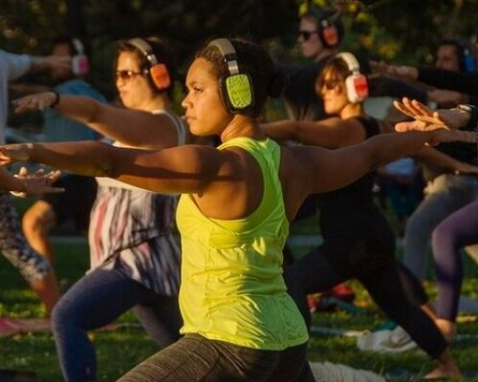 Bay Area Silent Disco Yoga Experience